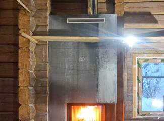 Каминная топка SUNNY FIRE 80 DX (Palazzetti) + дымоход
